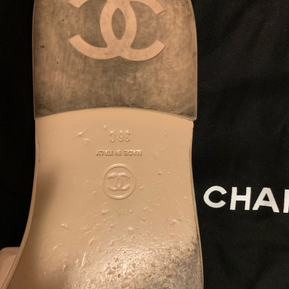 CHANEL | Shoes | Chanel Patent Slides | Poshmark